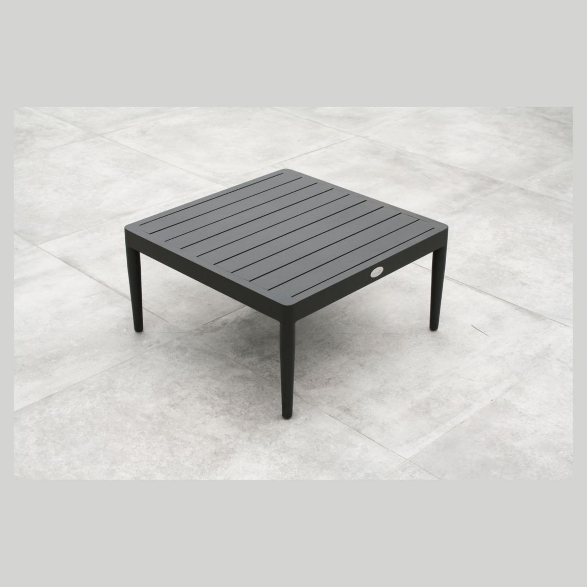 DCB GARDEN Salon de jardin d'angle - 4 places - Aluminium - Anthracite - ANKARA