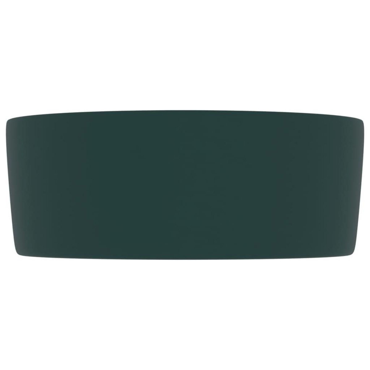 VIDAXL Lavabo rond de luxe Vert fonce mat 40x15 cm Ceramique