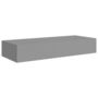 Voir la diapositive 2 : VIDAXL Etagere a tiroir murale Gris 60x23,5x10 cm MDF