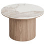 Voir la diapositive 4 : LISA DESIGN Lysa - table basse plateau effet marbre et pieds effets bois - 80 cm