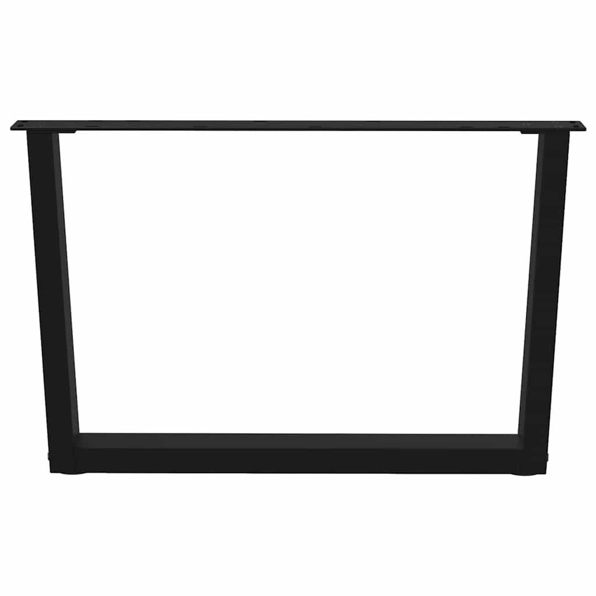 Voir la diapositive 4 : VIDAXL Pieds de table a manger forme V 2 pcs noir 70x(42-43,3)cm acier