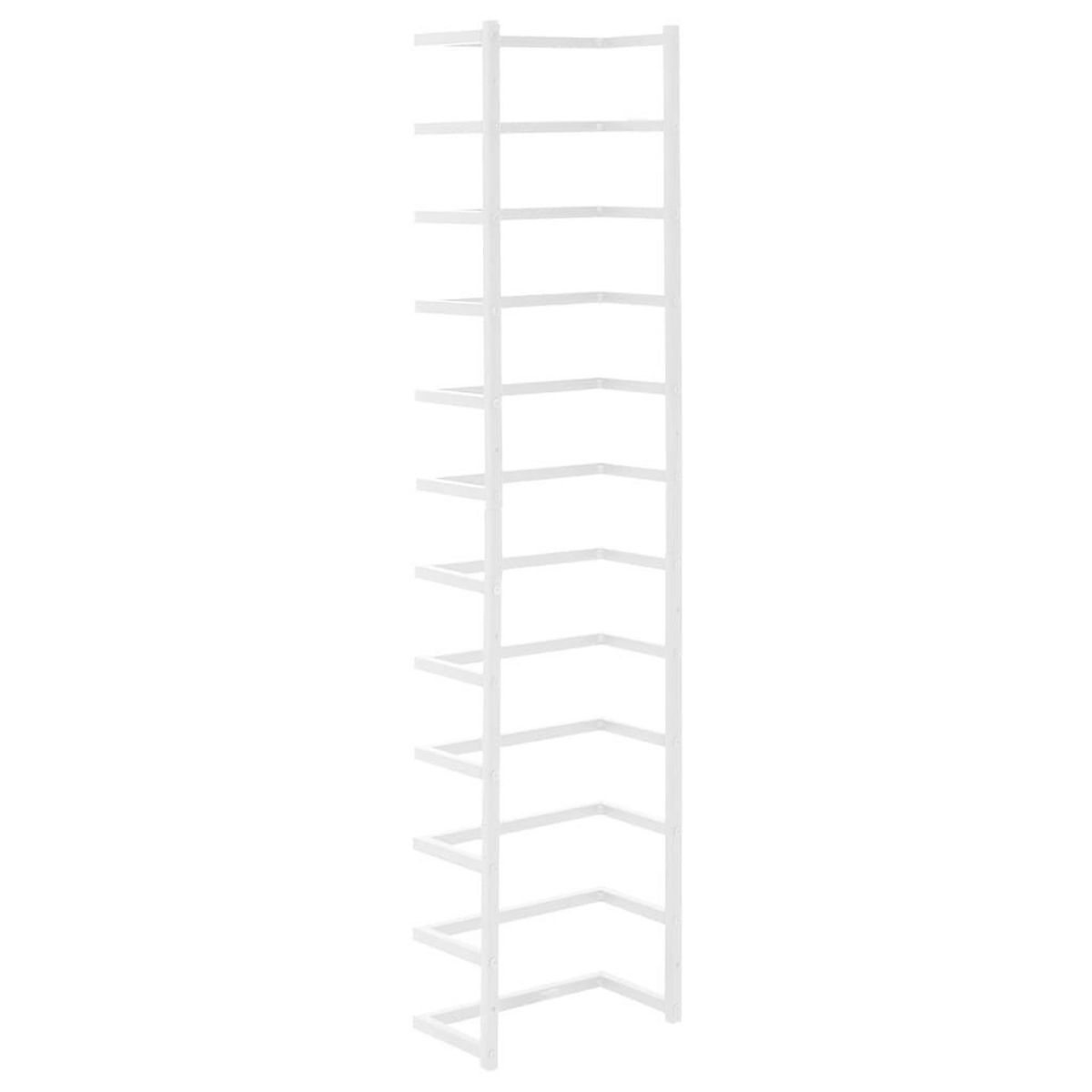 VIDAXL Porte-serviette Blanc 24x12x96 cm Acier