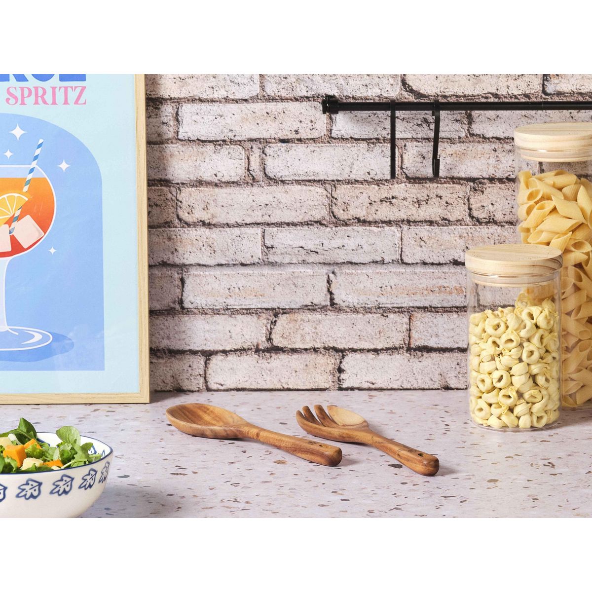 BJORN Couverts à salade en bois d'acacia ESKIL