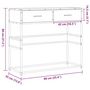 Voir la diapositive 6 : VIDAXL Table console sonoma gris 90x35x80 cm bois d'ingenierie