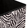 Voir la diapositive 3 : FIVE Lot de 6 boîtes de rangement ZEBRA - L. 31 x l. 31 x H. 31 cm - Noir