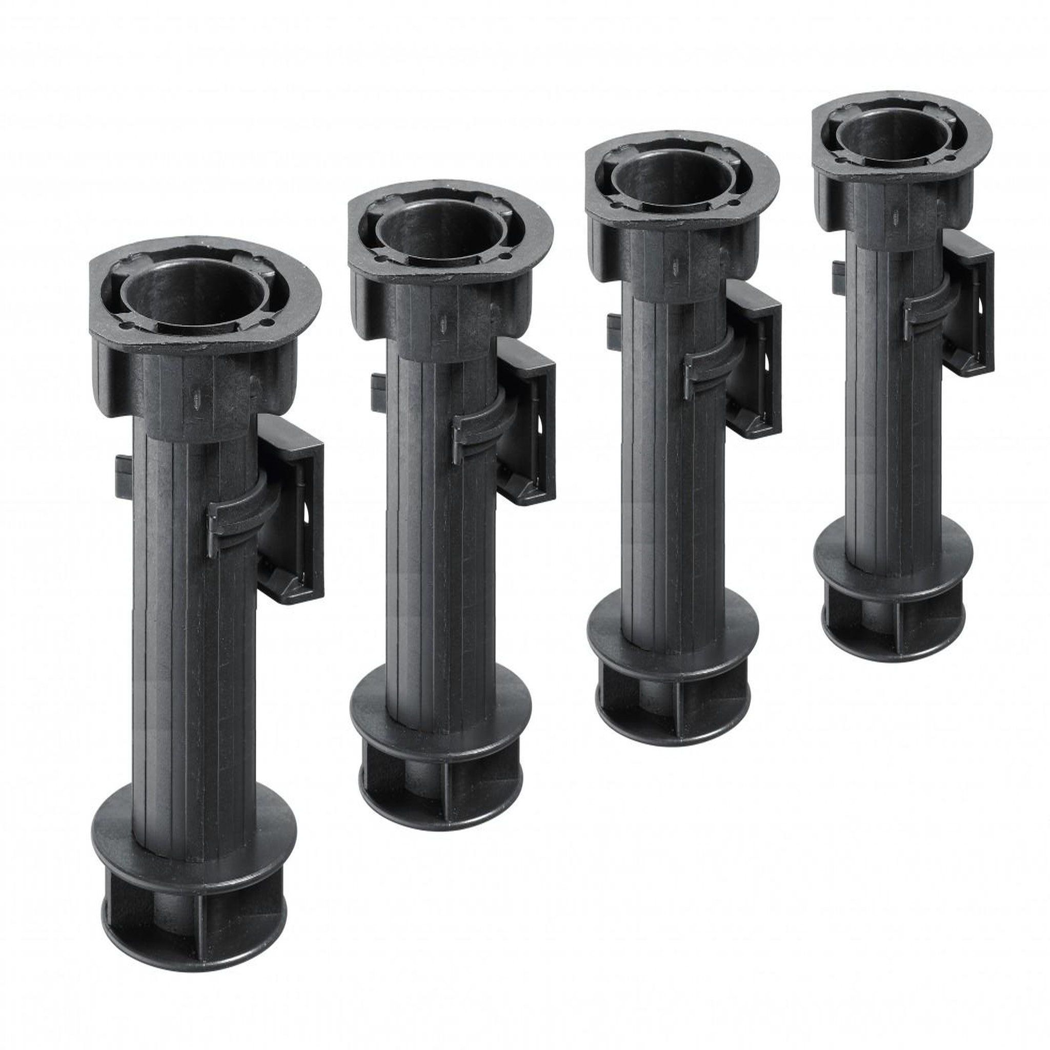 CENTRALE BRICO Lot de 4 pieds plastique à visser H.150