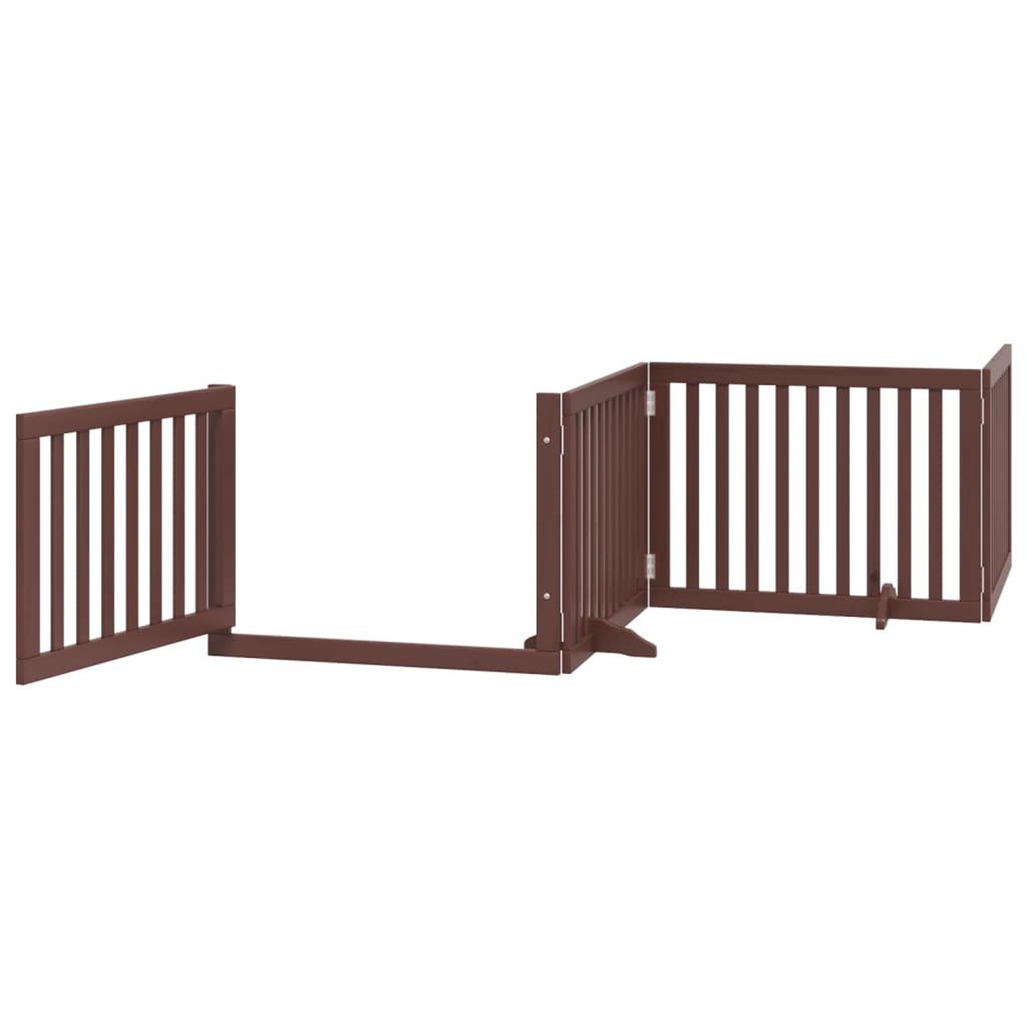 Voir la diapositive 4 : VIDAXL Barriere pour chiens avec porte 4 panneaux bois de peuplier