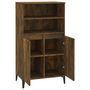 Voir la diapositive 4 : VIDAXL Buffet haut Chene fume 60x36x110 cm Bois d'ingenierie
