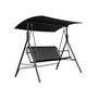 Voir la diapositive 1 : SWEEEK Balancelle de jardin pour deux personnes balancelle structure en acier. assise en textilène avec auvent inclus en polyester 160g/m2