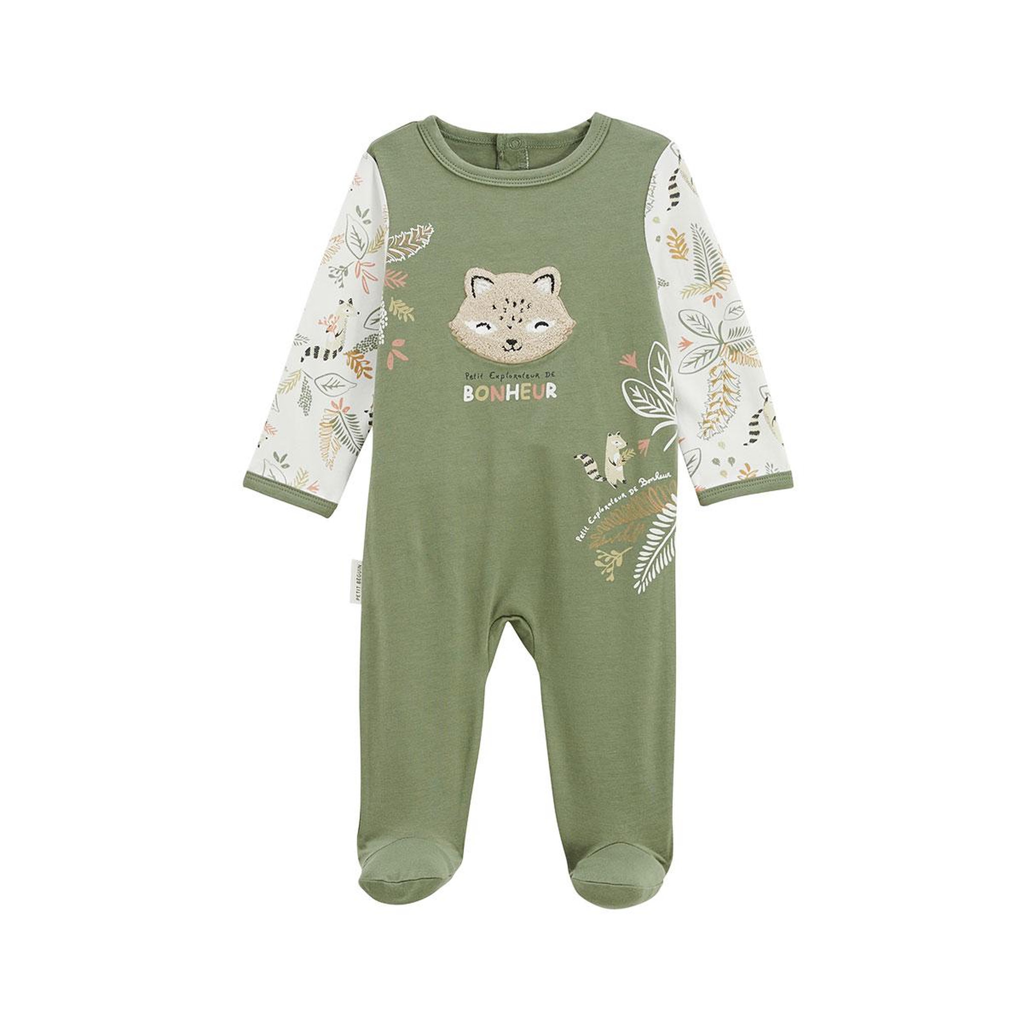 Petit Béguin Pyjama bébé Gabin. Coloris disponibles : Vert