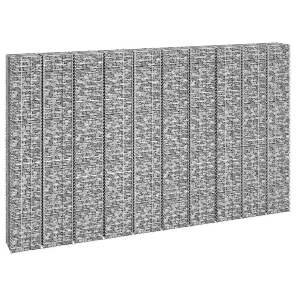 VIDAXL Lits sureleves en gabion 4 pcs 30x30x50/100/150/200 cm Fer