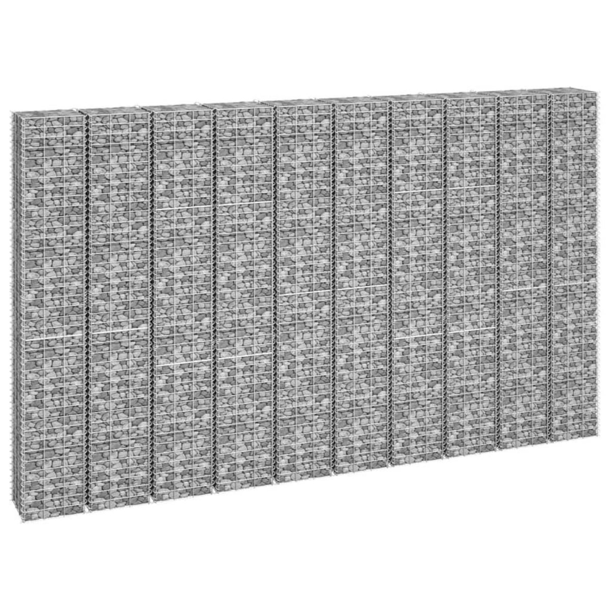 VIDAXL Lits sureleves en gabion 4 pcs 30x30x50/100/150/200 cm Fer