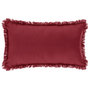 Voir la diapositive 1 : ATMOSPHERA Coussin Déhoussable Franges  Fringe  30x50cm Rouge