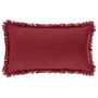 Voir la diapositive 1 : ATMOSPHERA Coussin Déhoussable Franges  Fringe  30x50cm Rouge