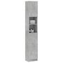 Voir la diapositive 3 : VIDAXL Armoire salle de bain Gris beton 32x25,5x190 cm Bois ingenierie