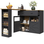 MERAX Table de bar rectangulaire. Coloris disponibles : Blanc