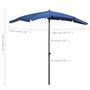 Voir la diapositive 6 : VIDAXL Parasol de jardin avec mat 200x130 cm bleu azure