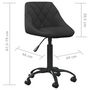 Voir la diapositive 6 : VIDAXL Chaise de salle a manger Noir Velours