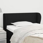 VIDAXL Tete de lit avec oreilles Noir 83x23x78/88 cm Tissu