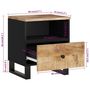 Voir la diapositive 6 : VIDAXL Table de chevet Bois de manguier solide et bois d'ingenierie