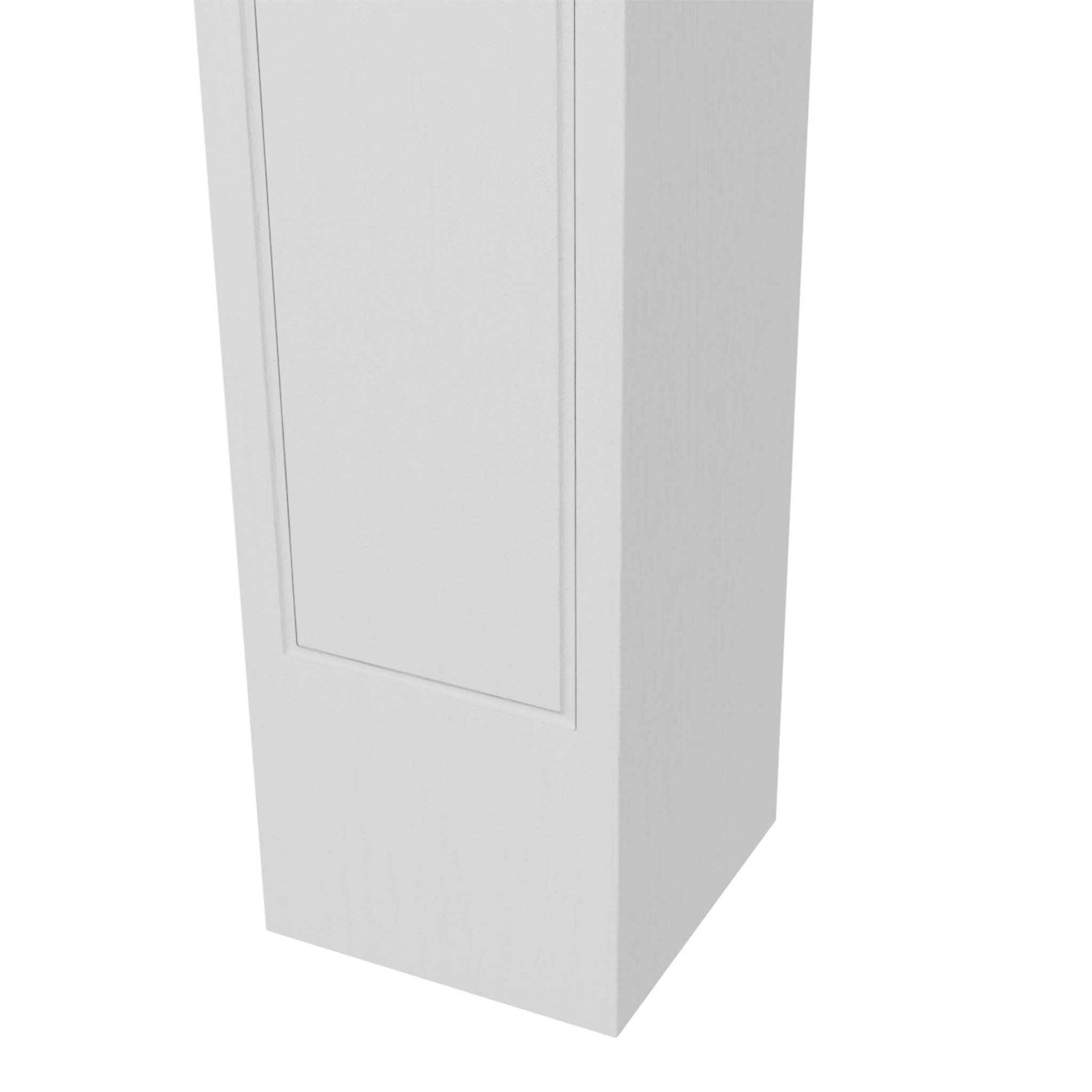 Voir la diapositive 6 : HOMCOM Manteau de cheminée style baroque - dim. 101l x 19l x 100h cm - bois de sapin blanc effet vieilli