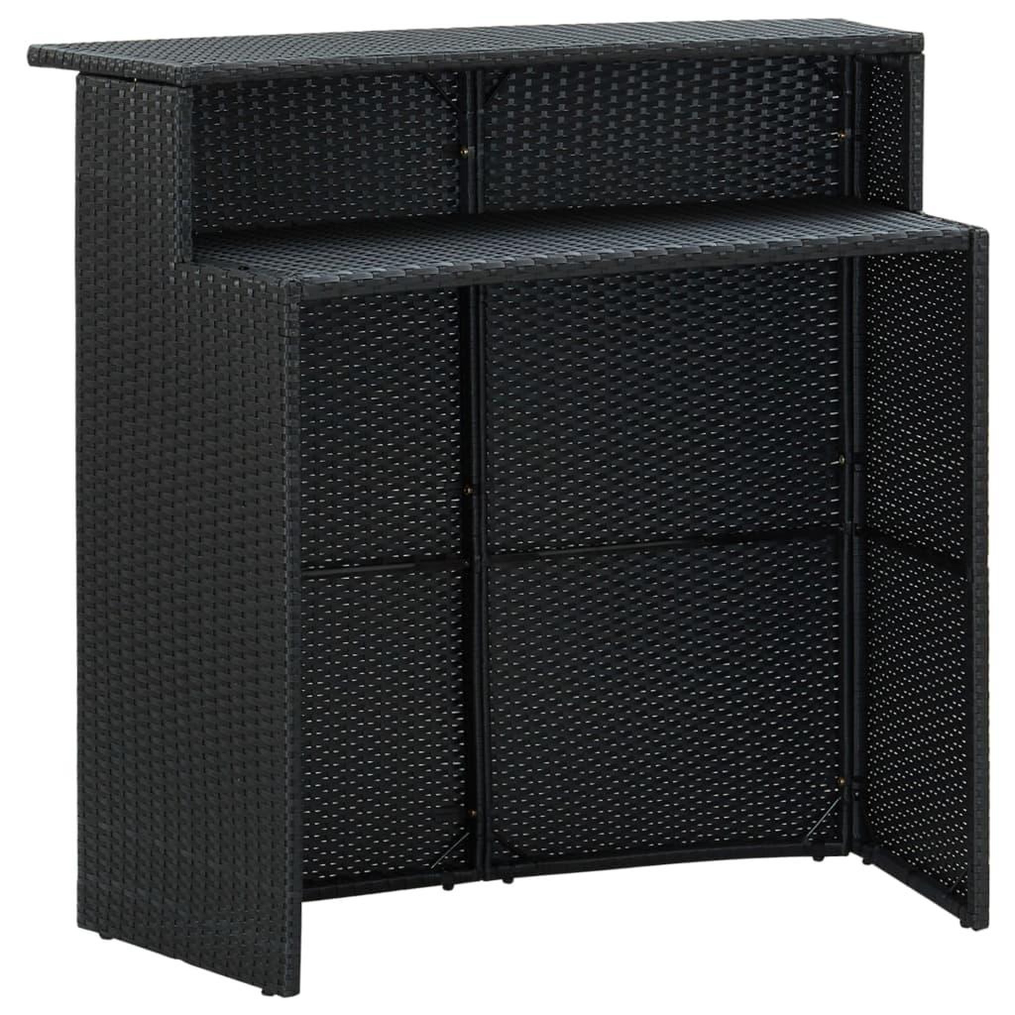 Voir la diapositive 5 : VIDAXL Ensemble de bar de jardin 3 pcs Noir