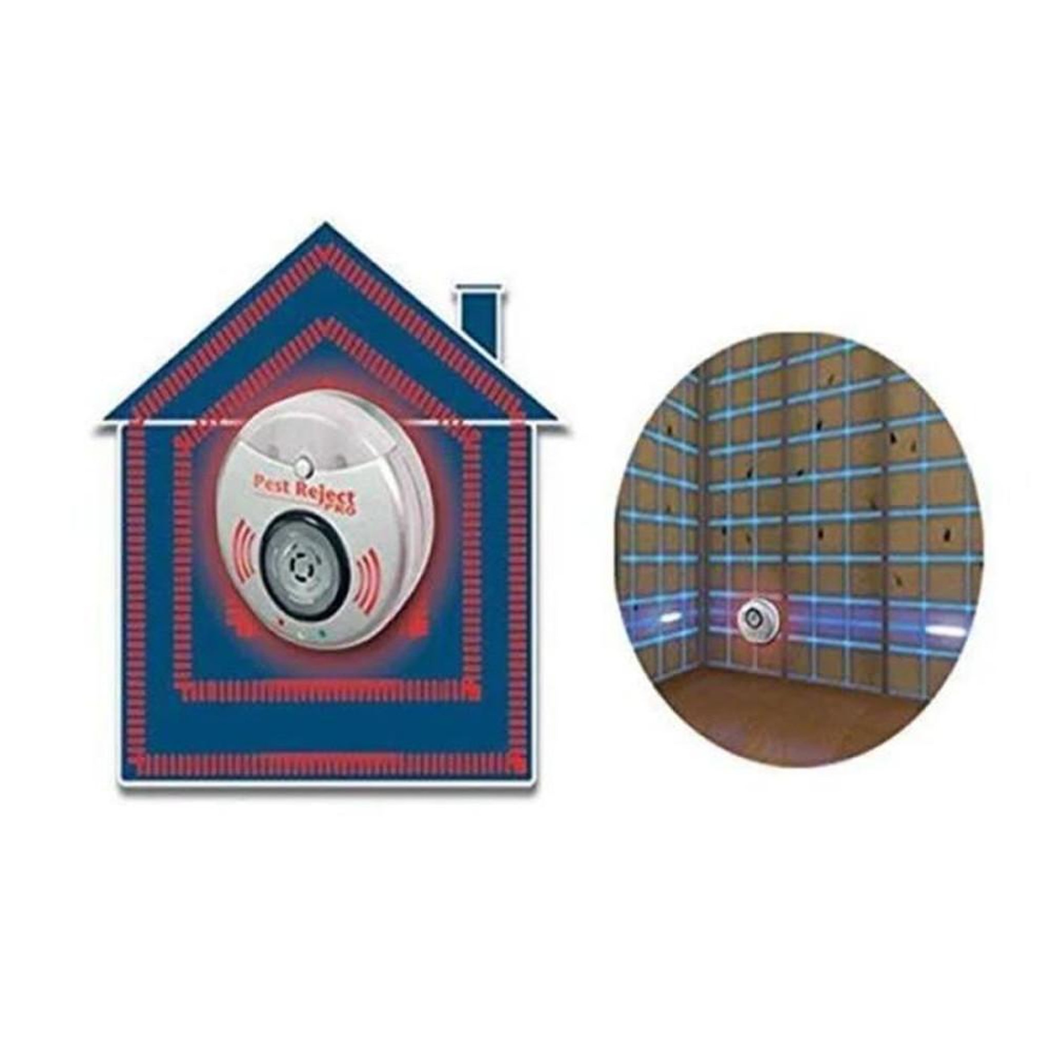 Voir la diapositive 2 : PEST REJECT PRO Répulsif anti nuisibles électromagnétique et à ultrasons lot de 2, blanc design acier, pour rongeurs et insectes
