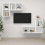 Voir la diapositive 1 : VIDAXL Meubles TV muraux 4 pcs Blanc Bois d'ingenierie
