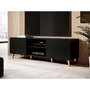 Voir la diapositive 1 : BEST MOBILIER Sanna - meuble tv - 2 portes et 2 niches - 150 cm
