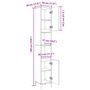 Voir la diapositive 6 : VIDAXL Armoire salle de bain chene sonoma 30x30x190 cm