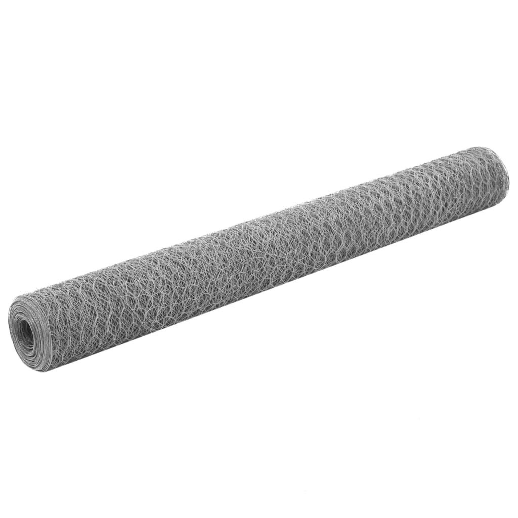 VIDAXL Grillage pour voliere Acier galvanise 25x1,2 m Argente