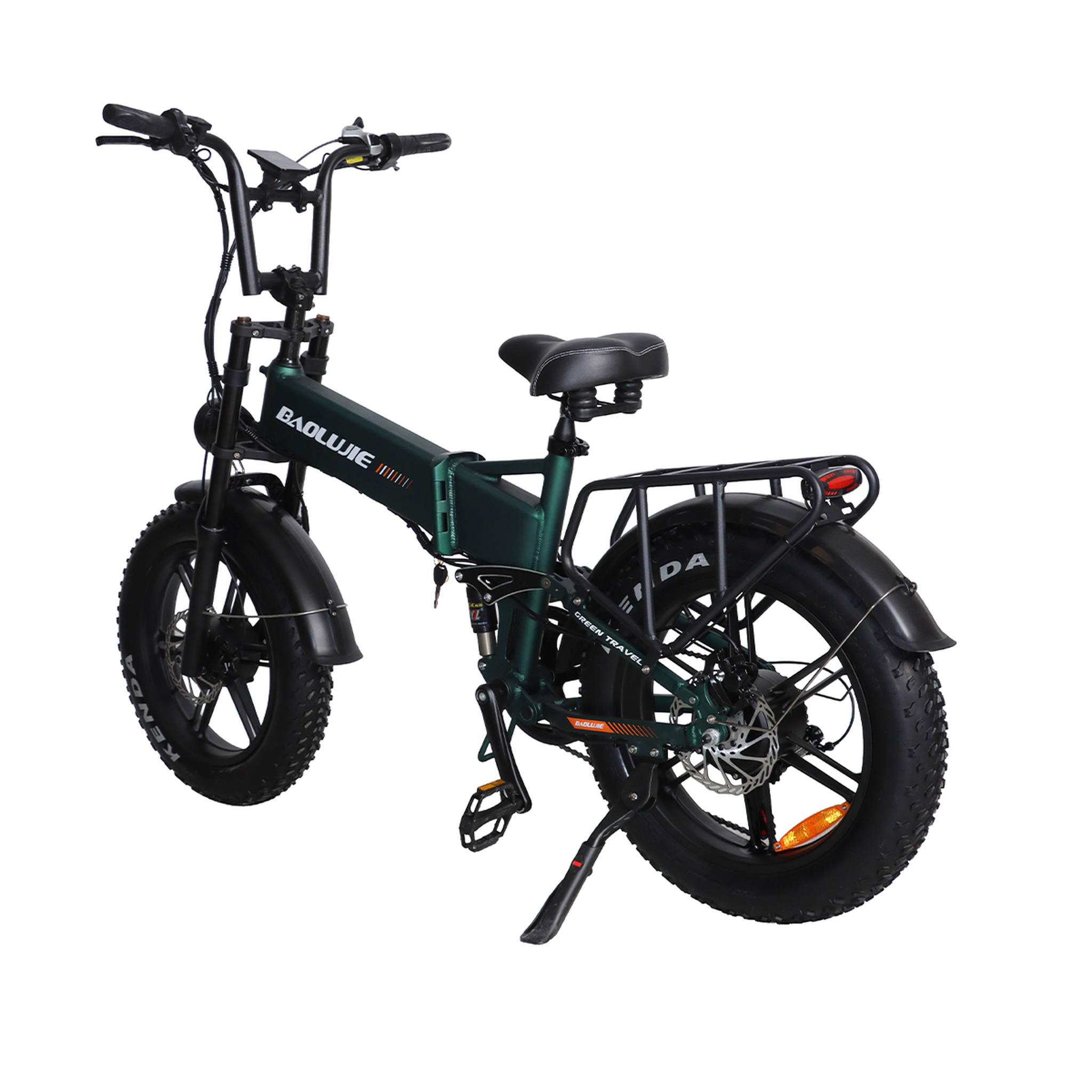 Voir la diapositive 6 : BAOLUJIE Vélo électrique pliable à gros pneus baolujie d2, 960 wh, tout suspendu, vert