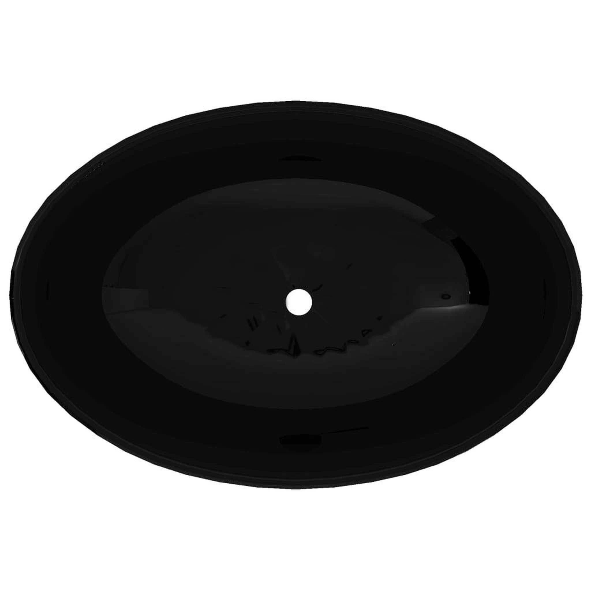 Voir la diapositive 3 : VIDAXL Lavabo ovale Ceramique 40 x 33 cm Noir