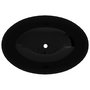 Voir la diapositive 3 : VIDAXL Lavabo ovale Ceramique 40 x 33 cm Noir