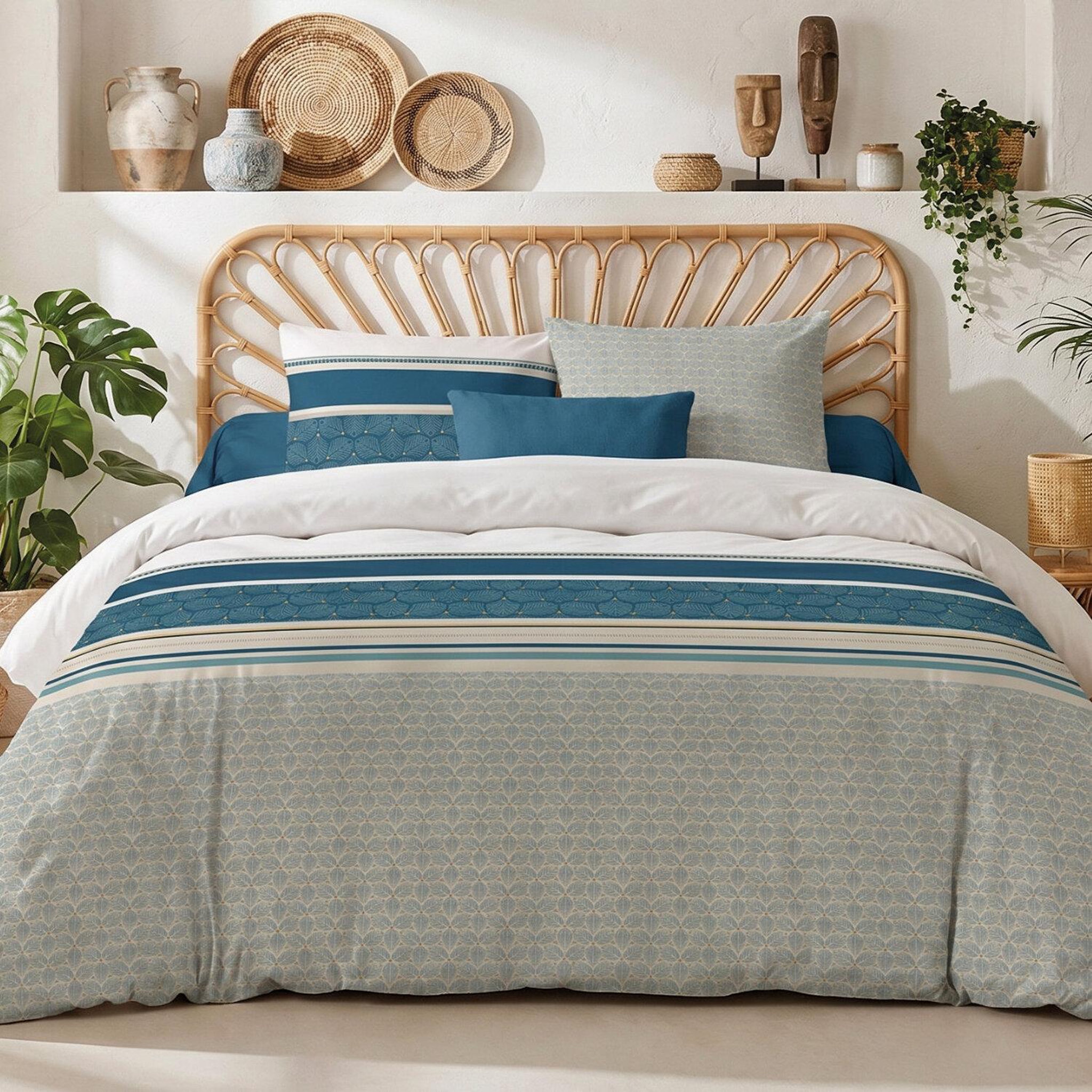 Voir la diapositive 1 : ATELIER DU COTON Parure housse de couette en coton 57 fils uriance