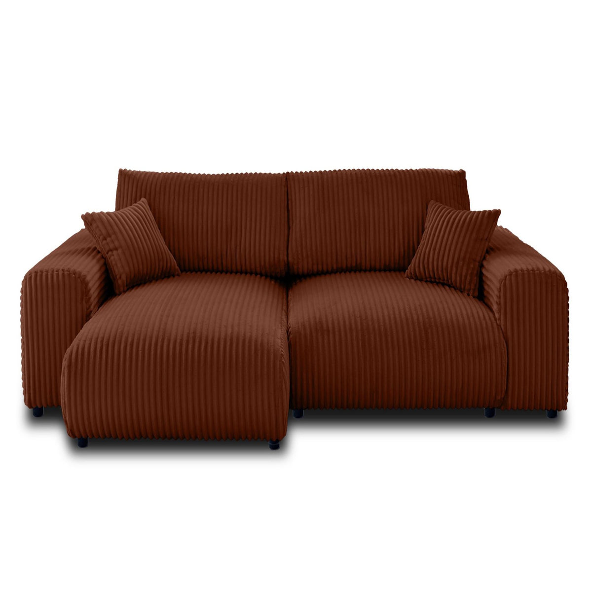 LISA DESIGN Garance - canapé d'angle réversible - 4 places - en velours côtelé grosses côtes