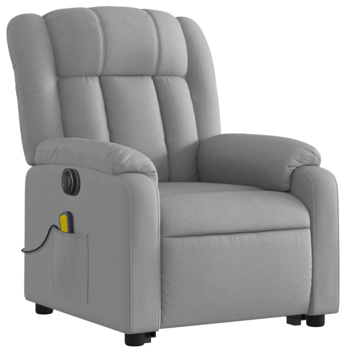 VIDAXL Fauteuil inclinable de massage electrique Gris clair Tissu