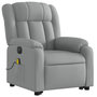 Voir la diapositive 4 : VIDAXL Fauteuil inclinable de massage electrique Gris clair Tissu