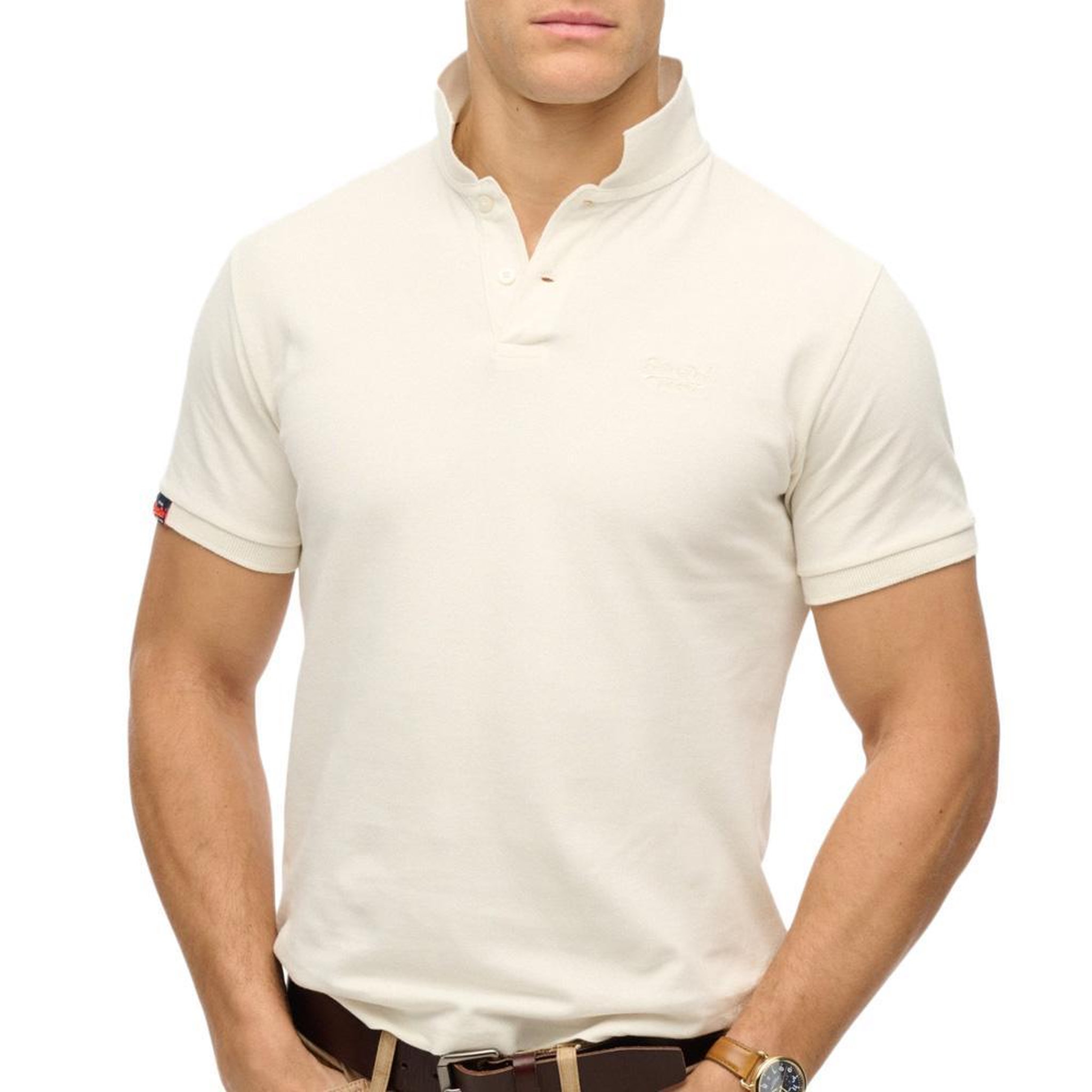 SUPERDRY Polo Blanc Homme Superdry Vint Destroy. Coloris disponibles : Blanc
