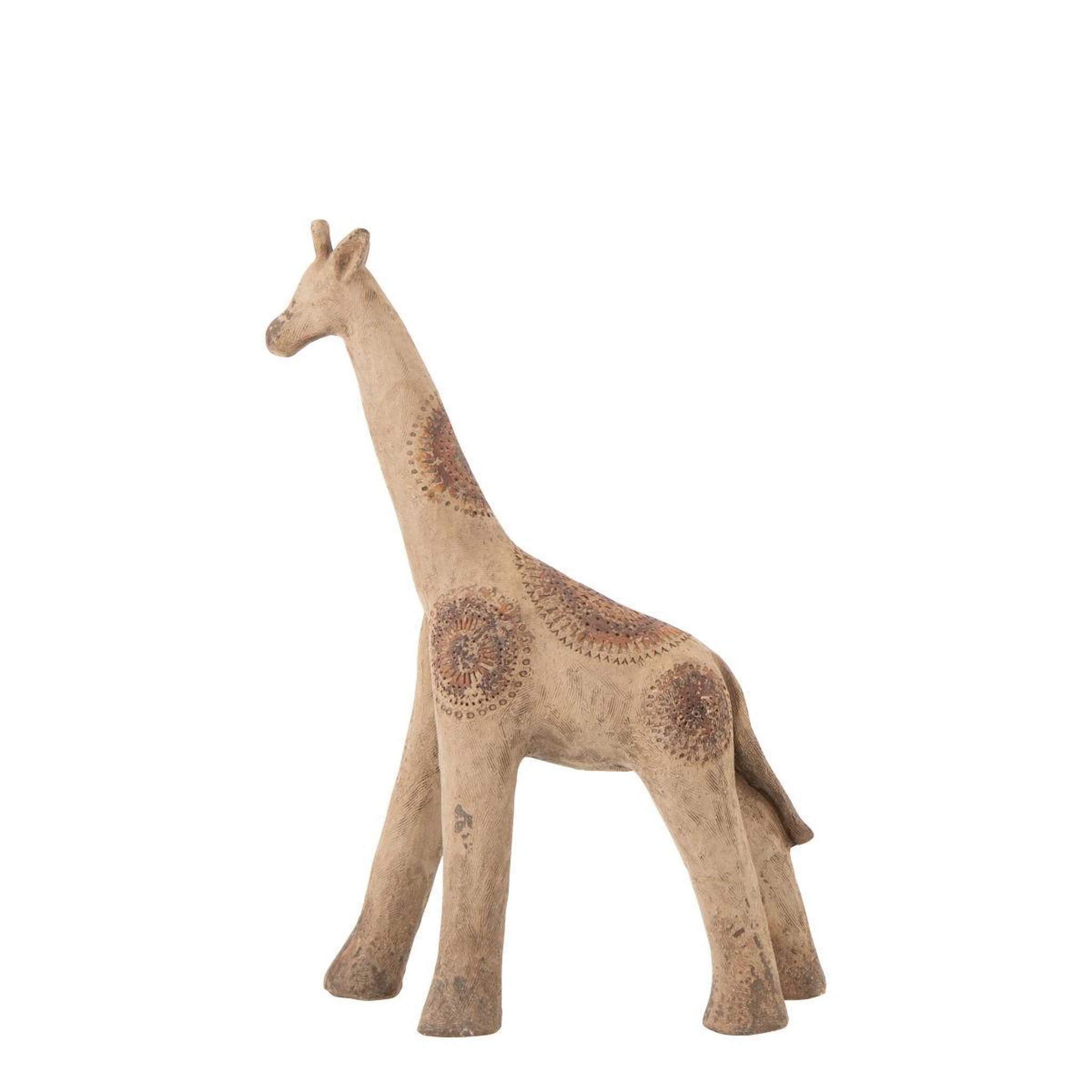 Voir la diapositive 3 : J-LINE Statue girafe extérieur  antik  90cm multicolore