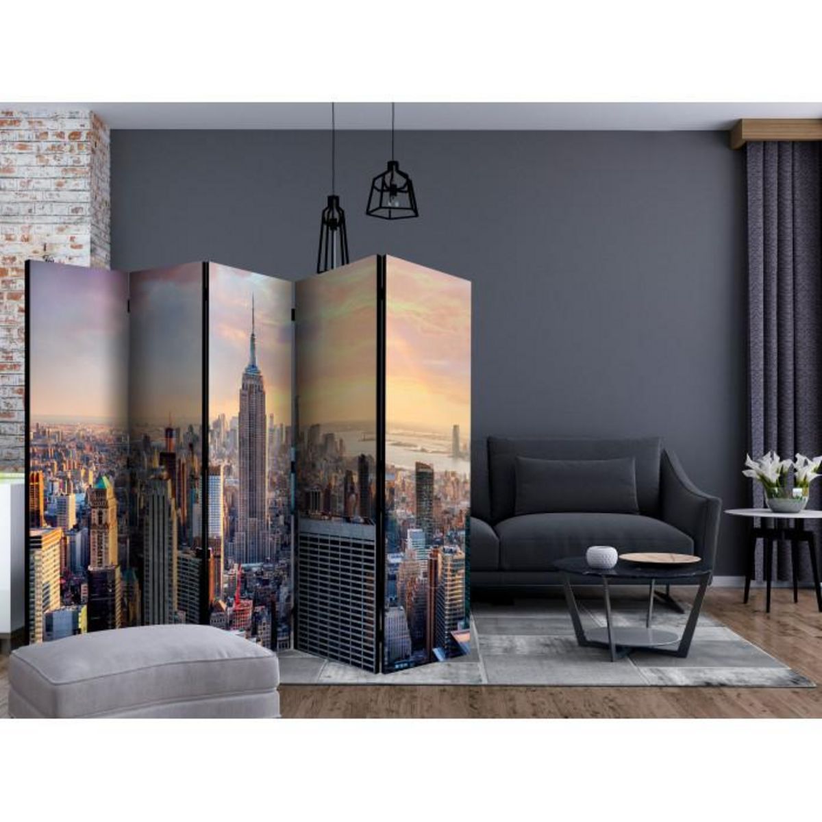 Paris Prix Paravent 5 Volets  Sunny Metropolis  172x225cm