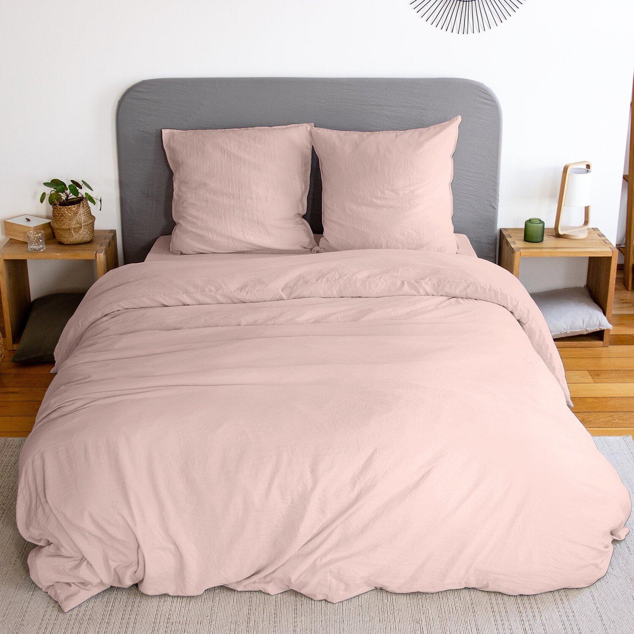 Voir la diapositive 1 : Home collection Parure microfibre lavee