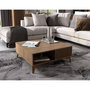 Voir la diapositive 1 : BEST MOBILIER Portmore - table basse - effet bois - 1 tiroir et 1 niche - 80 cm
