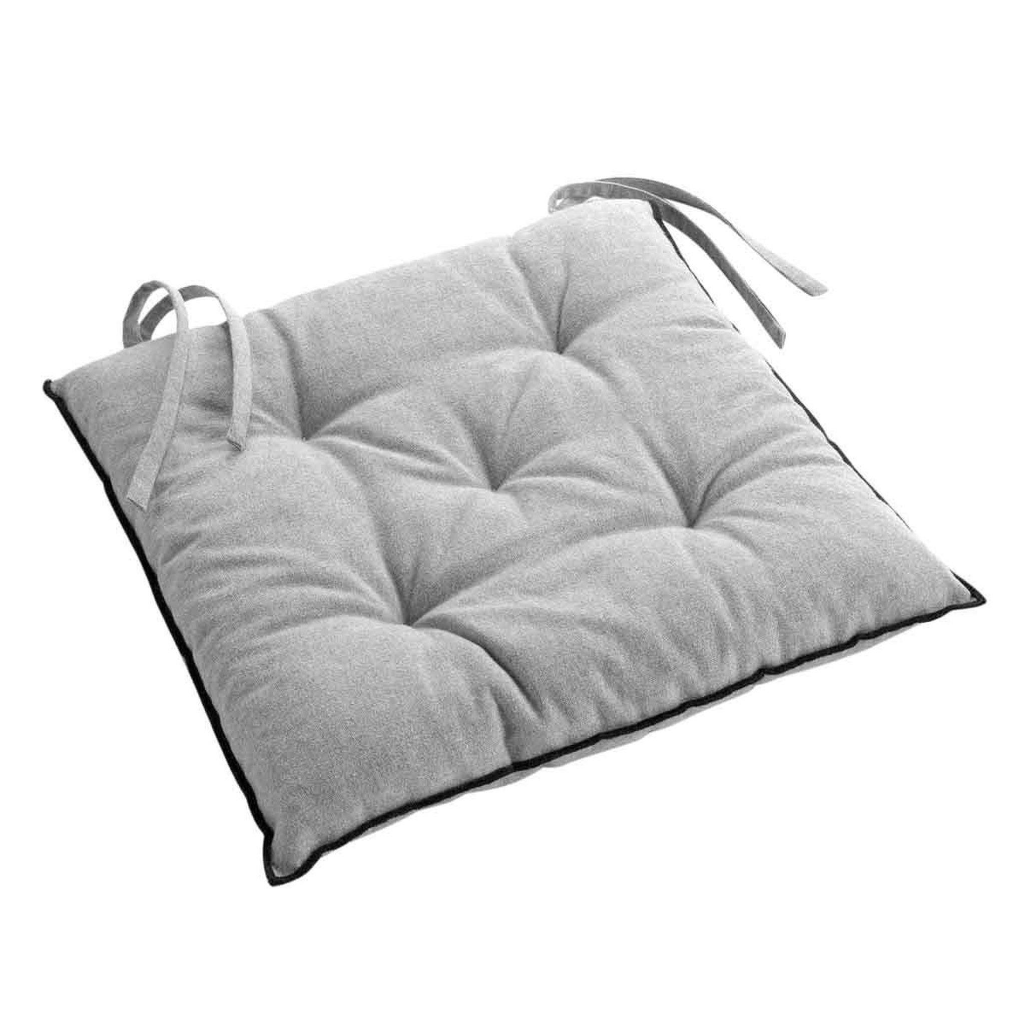 Douceur d'Intérieur Galette de Chaise  Mistraline  40x40cm Gris Chiné