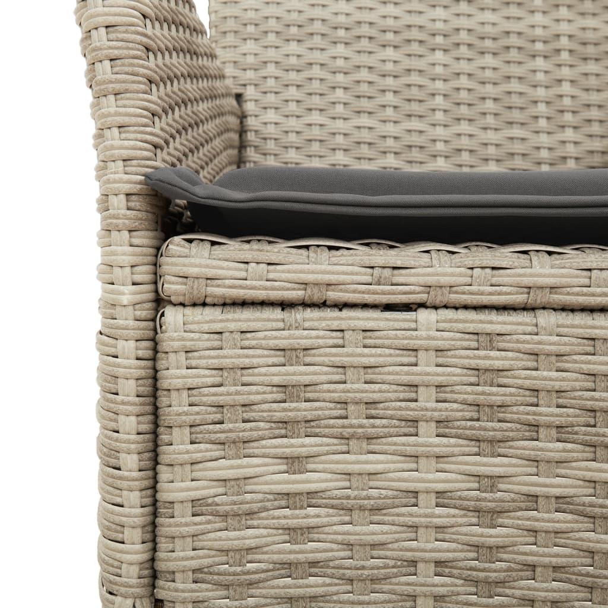 Voir la diapositive 5 : VIDAXL Ensemble a manger de jardin avec coussins 5 pcs rotin et verre