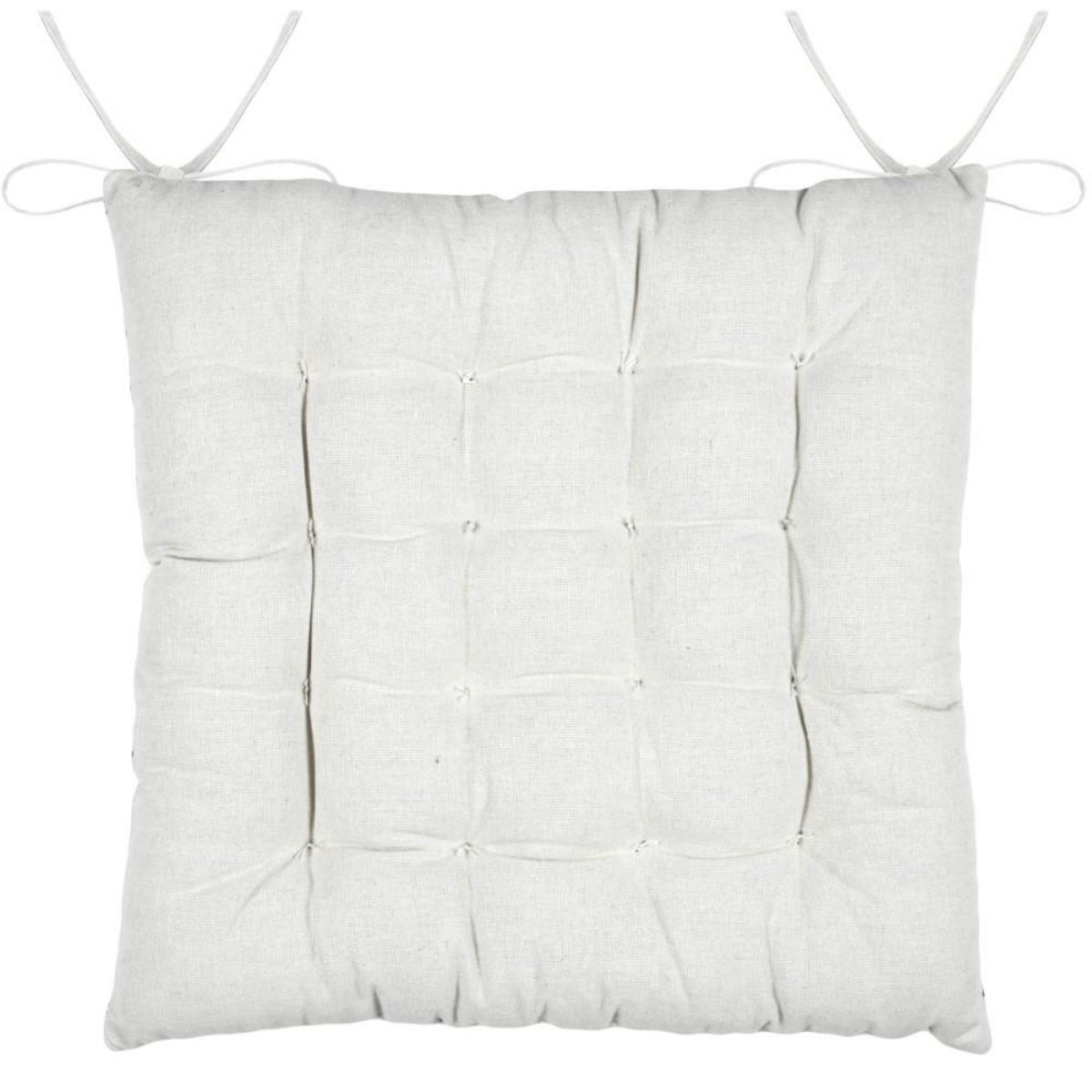 STOF Lot de 4 galettes de chaise à nouettes CLARINE