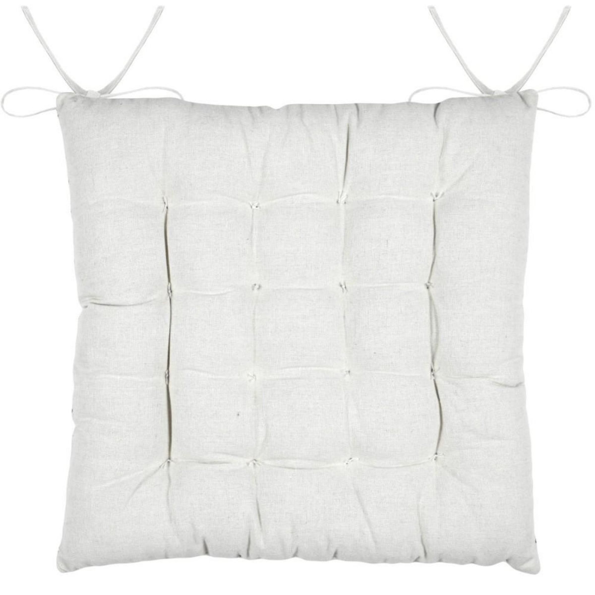 STOF Lot de 4 galettes de chaise à nouettes CLARINE