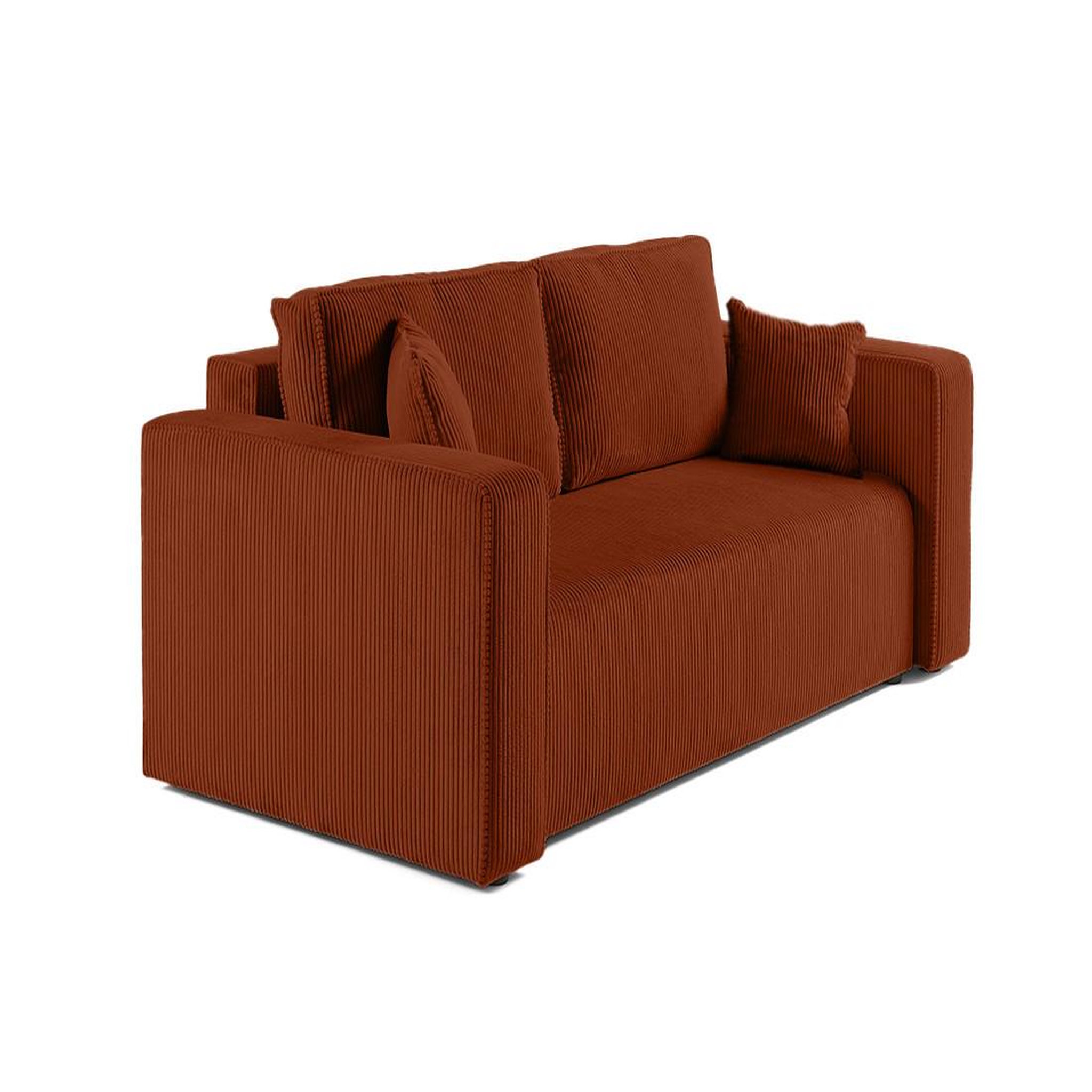Voir la diapositive 3 : BEST MOBILIER Topaze - canapé droit 2 places - en velours côtelé