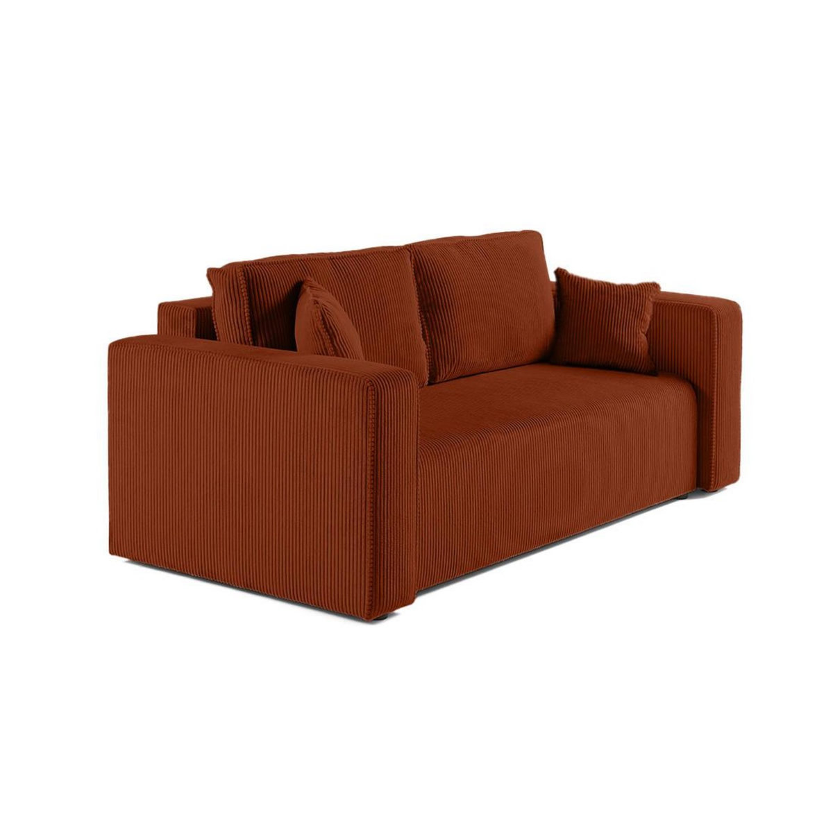 BEST MOBILIER Topaze - canapé droit 2 places - en velours côtelé