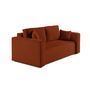 Voir la diapositive 3 : BEST MOBILIER Topaze - canapé droit 2 places - en velours côtelé